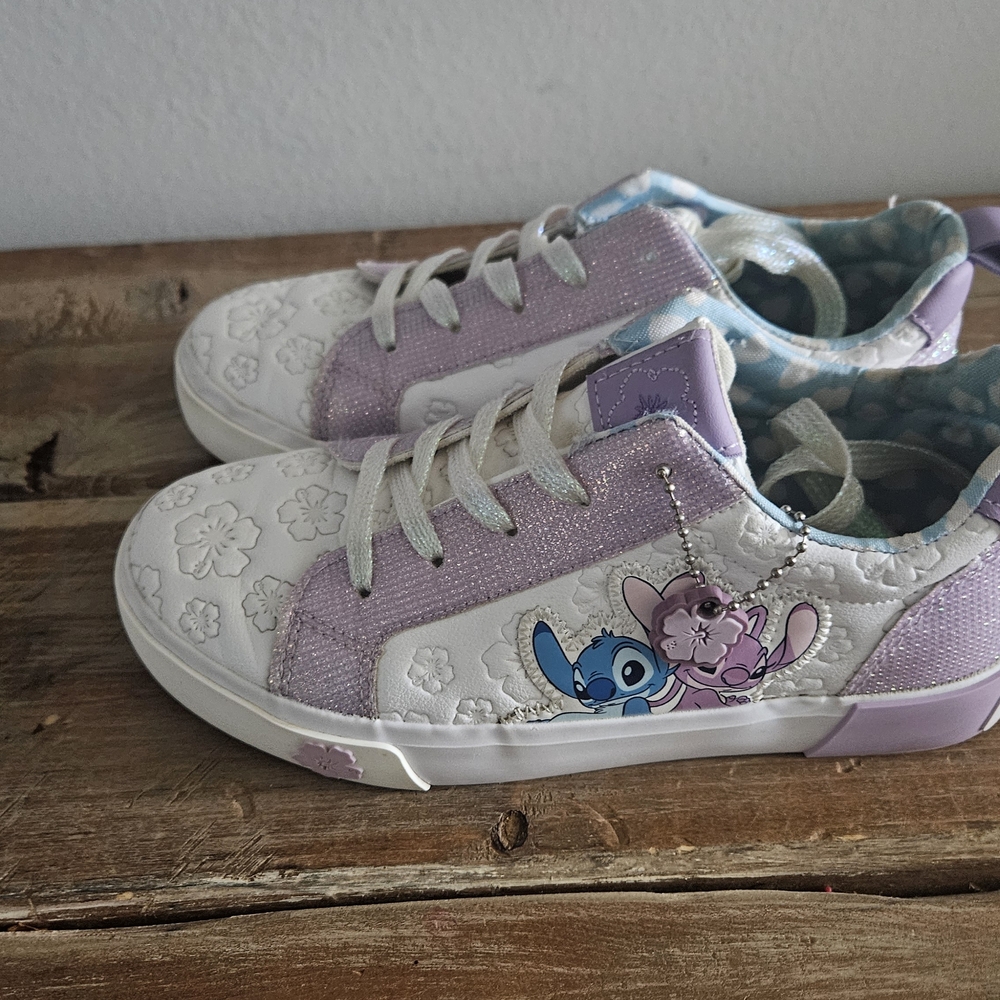 Girls Stitch Sneakers White/lavender